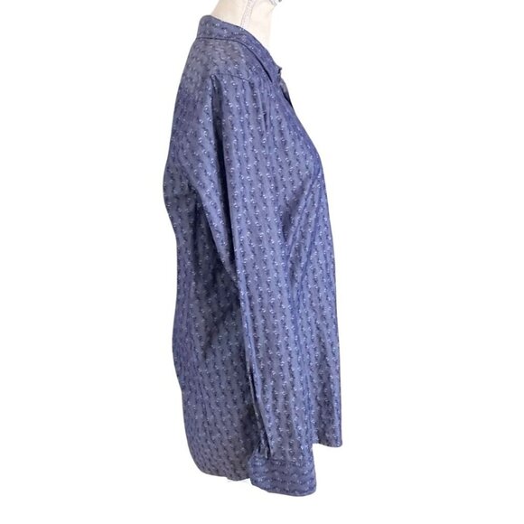 TED BAKER MEN'S BRILLAN SHIRT IN DENIM BLUE FLORAL PRINT - M (3) - Picture 2 of 9